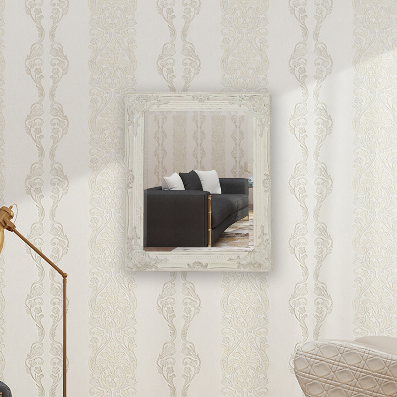 white decorative mirror